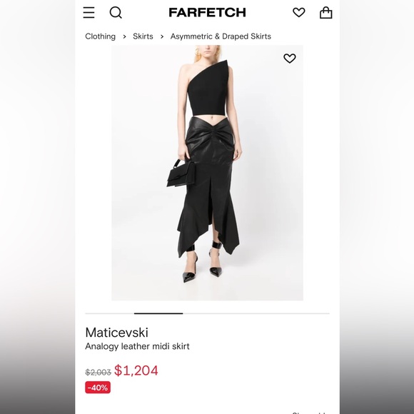 Maticevski Statement Black Mermaid Skirt - Picture 9 of 9